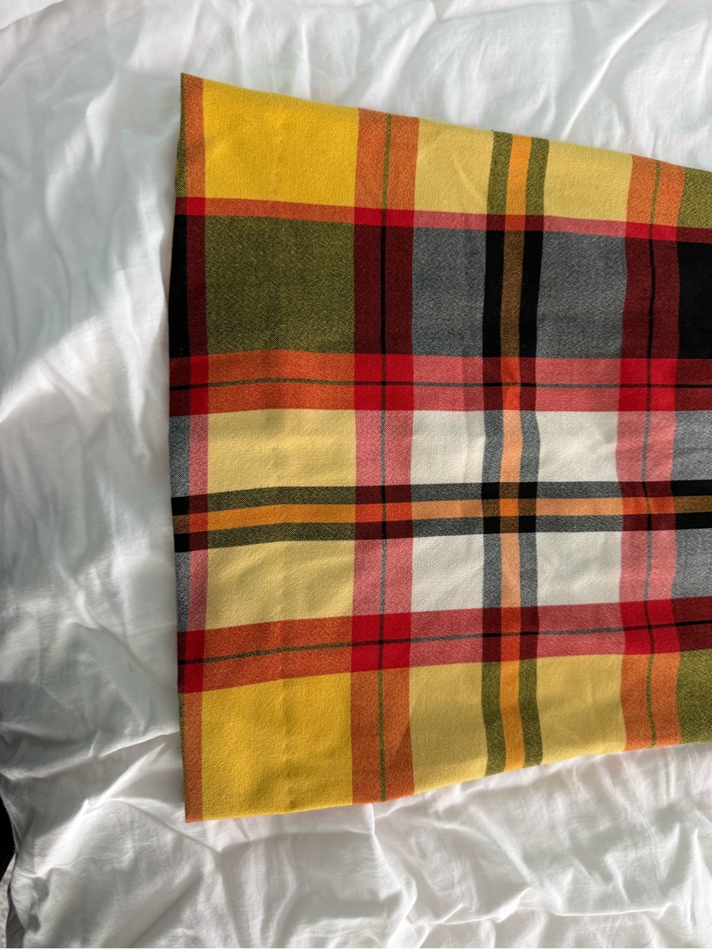 Free People Yellow Plaid Wide-Leg Trousers - Picture 6 of 6